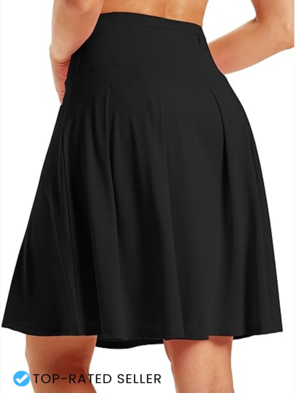 Knee Length Skorts High Waisted Tummy Control Golf Tennis Athletic Skort with